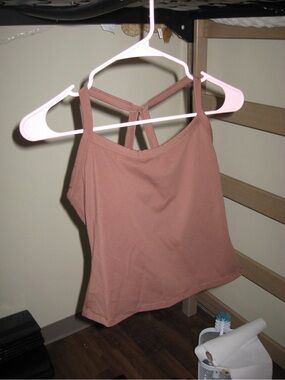 Mauve Brown Strappy Crop Tank Top